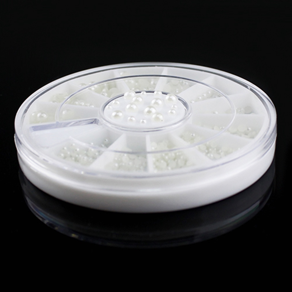 [Hàng mới về] Hộp hạt ngọc trai giả đính móng trang trí nghệ thuật 3 kích thước