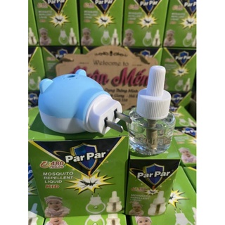 Máy đuổi muỗi CẮM THẲNG Ổ ĐIỆN xông tinh dầu parpar 480h(kèm 1 lọ tinh dầu 480h)