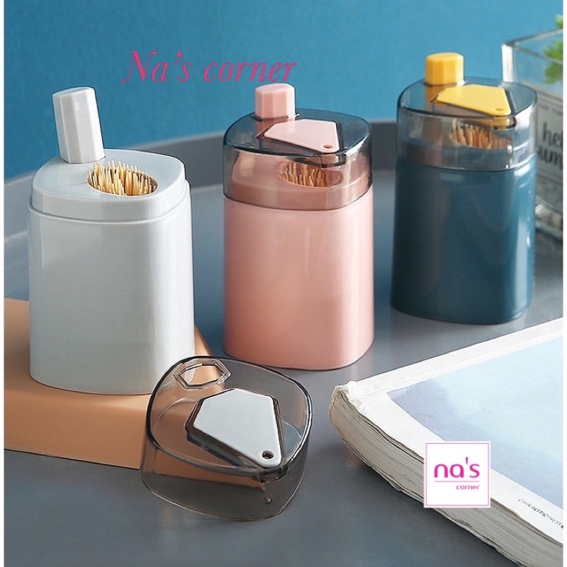 Hộp đựng tăm thiết kế thông minh, nhấn nút tăm sẽ tự động bật lên