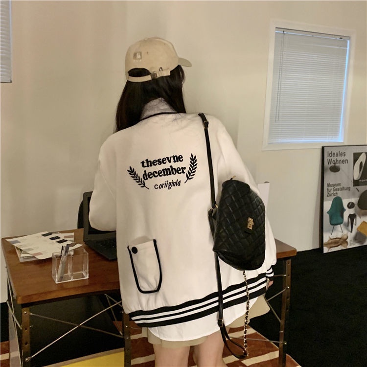 Áo Khoác Bóng Chày Thể Thao Năng Động Thời Trang Cho Nữ