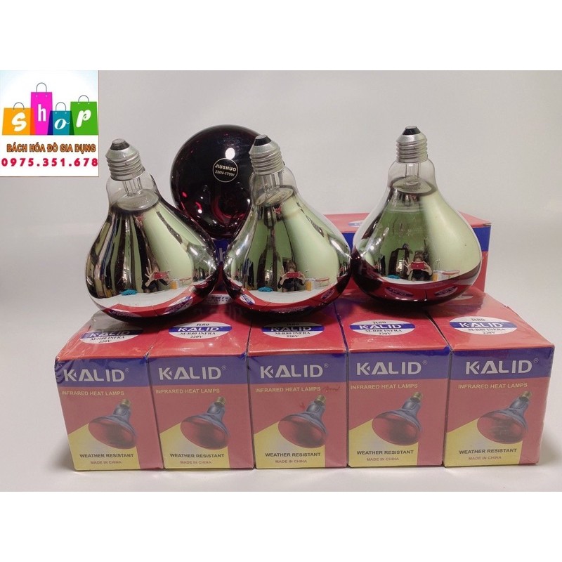 BÓNG ĐÈN HỒNG NGOẠI DÀNH CHO SƯỞI GIA SÚC GIA CẦM, BÓNG ÚM GÀ, BÓNG SƯỞI 45W, 75W, 100W, 150W, 175W, 200W, 250W