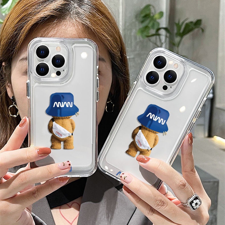 Ốp Điện Thoại Trong Suốt Chống Sốc Hình Gấu NASA Cho IPhone 14 13 Pro MAX 12 11 Pro MAX XS MAX XR X 7plus 8 Plus Gen2