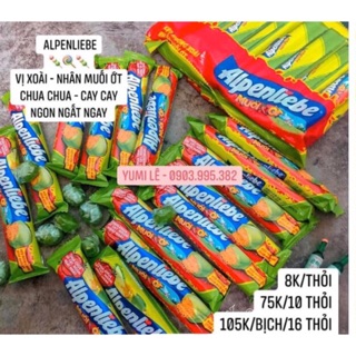 KẸO ALPENLIEBE [8K/THỎI] XOÀI MUỐI ỚT / SOCOLA BẠC HÀ