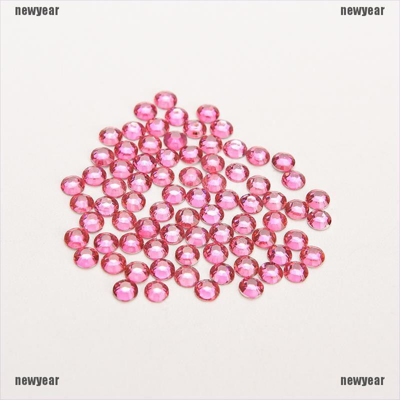 Set 1000 Hạt Nhựa Tròn Dẹt 4mm Đính Móng Nghệ Thuật