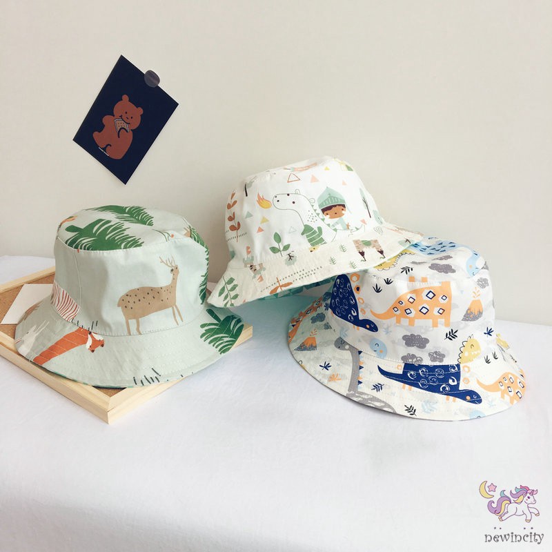 Mũ bucket họa tiết hoạt hình xinh xắn cho bé