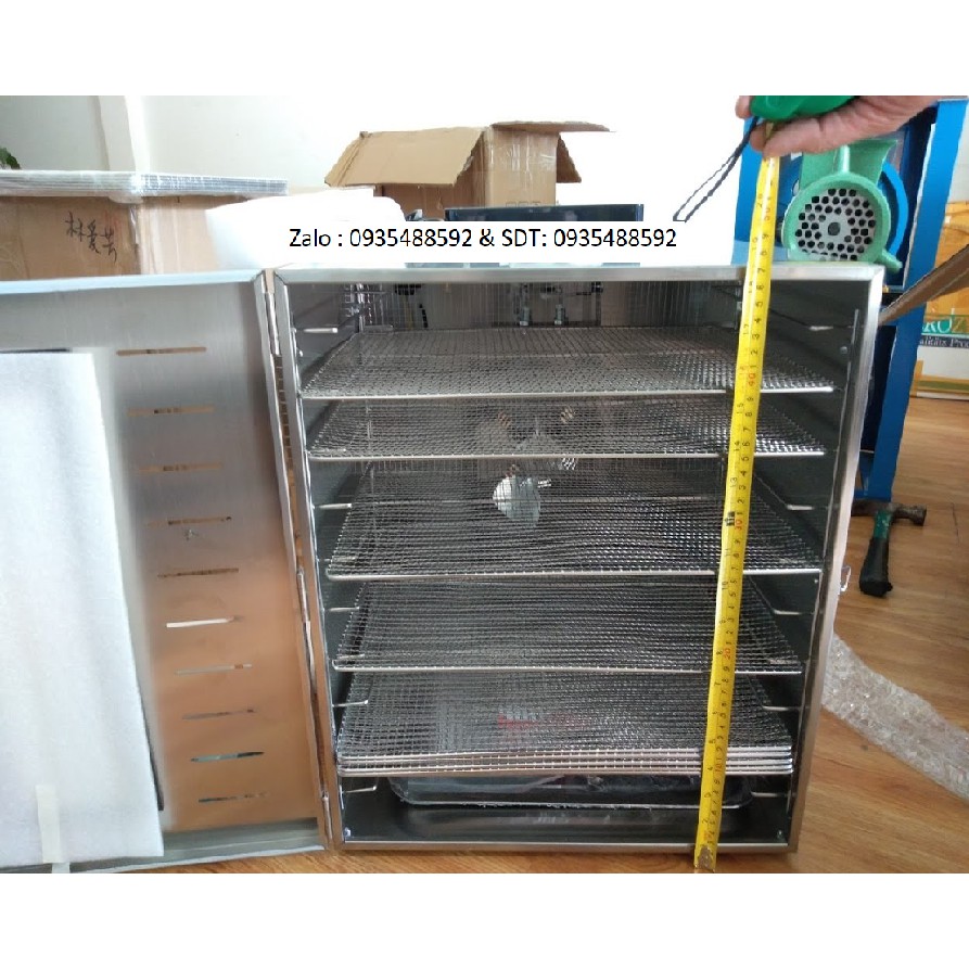 Máy sấy thực phẩm , hoa quả , dược liệu 10 khay . Inox 100% . Bảo hành 1 năm
