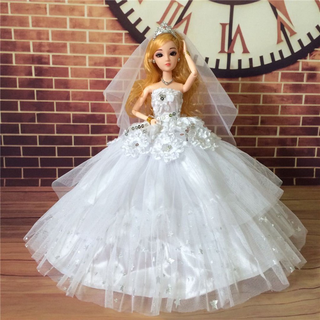 Bộ Đồ Chơi Búp Bê Công Chúa Barbie 30cm Xinh Xắn Cho Bé Gái