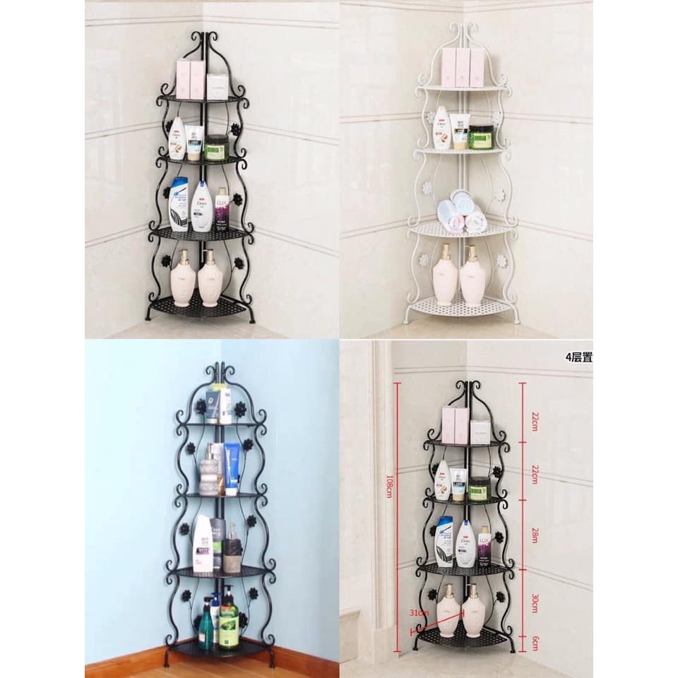 Kệ góc 4 tầng inox