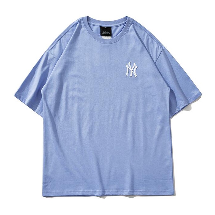 Mlb Áo Thun Tay Ngắn Chất Liệu Cotton Thêu Họa Tiết Cho Nam Nữ