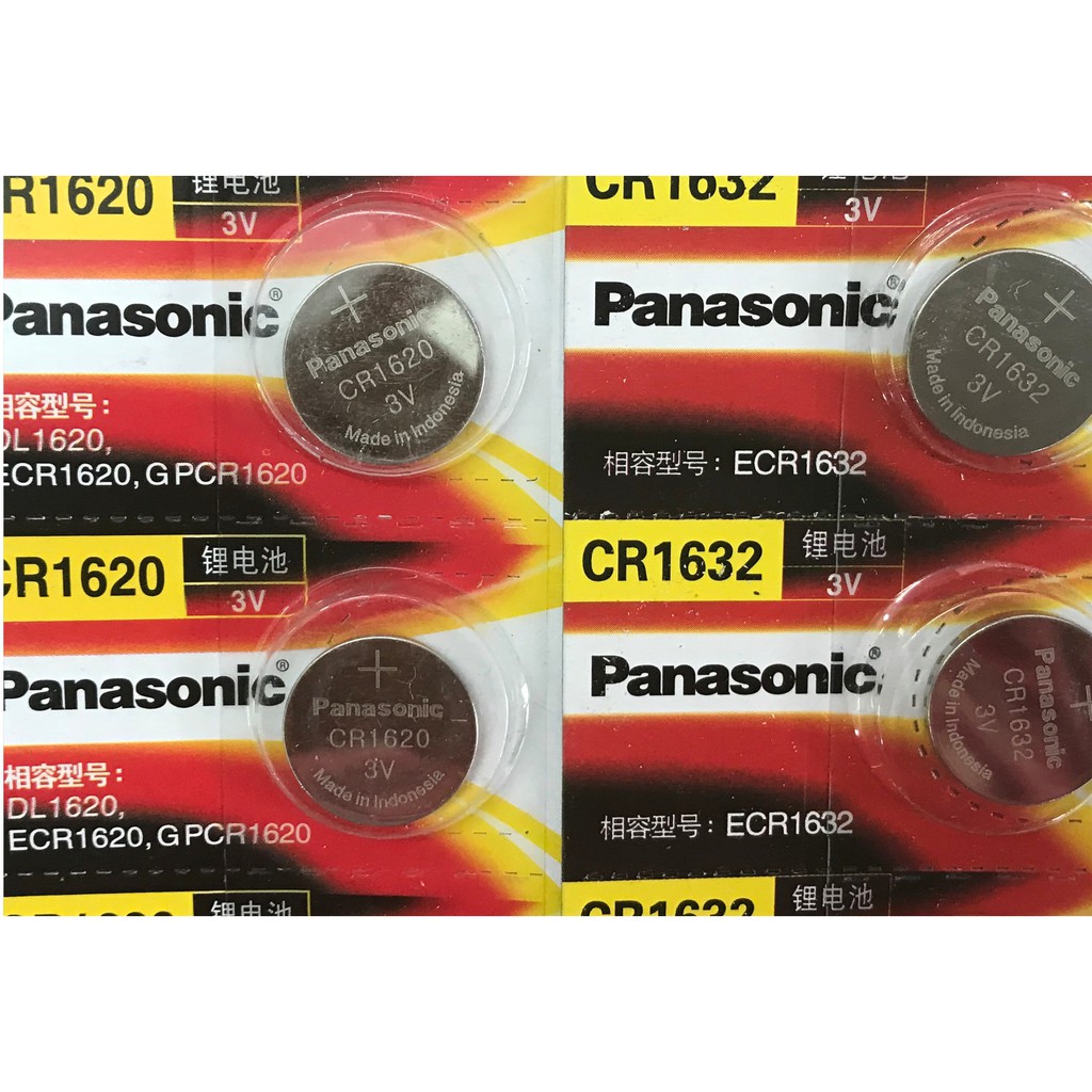 Pin Panasonic CR2032 / CR2025 / CR2016 / CR1632 / CR1620 / CR1220 3V Lithium , Pin cúc Panasonic 3V Lithium