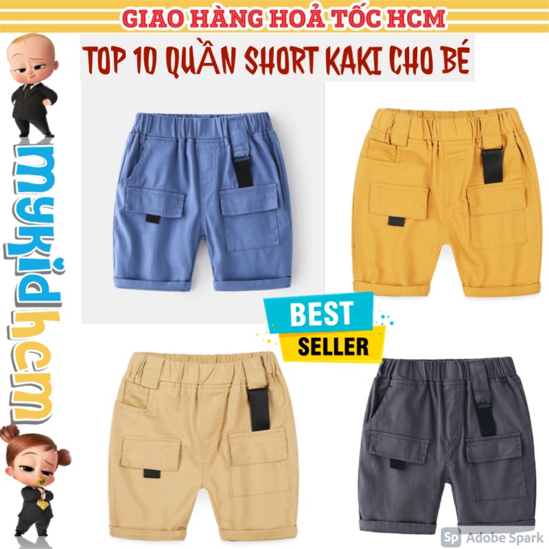 Quần kaki túi hộp MÓC KHOÁ MẪU MỚI 2022 đơn giản, đậm chất soái ca cho bé trai