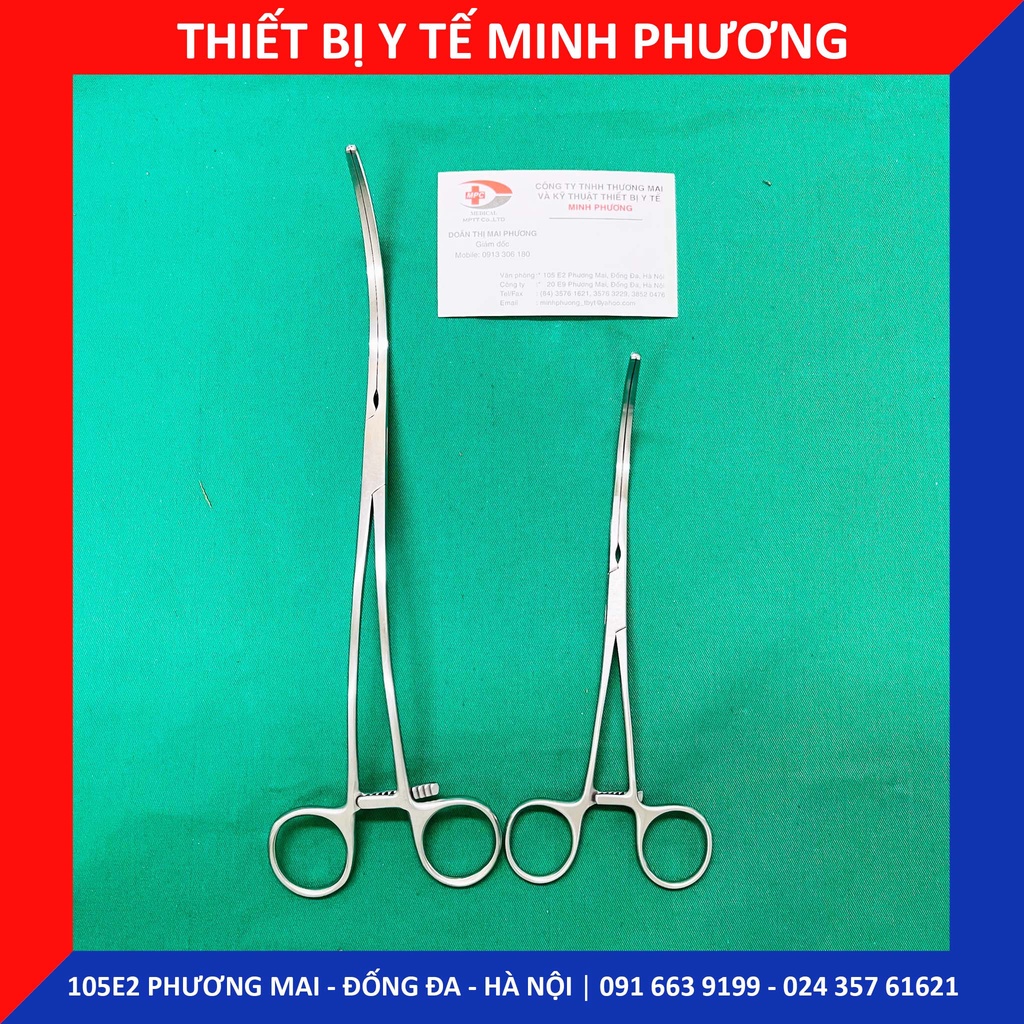 Kẹp cuống thận cong, gập góc công nghệ Đức