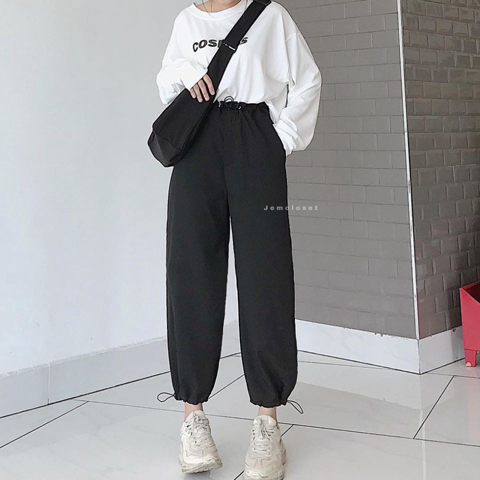 QUẦN JOGGER NỮ RÚT DÂY EO, QUẦN BOOM UNISEX CÁ TÍNH NĂNG ĐỘNG_UNI