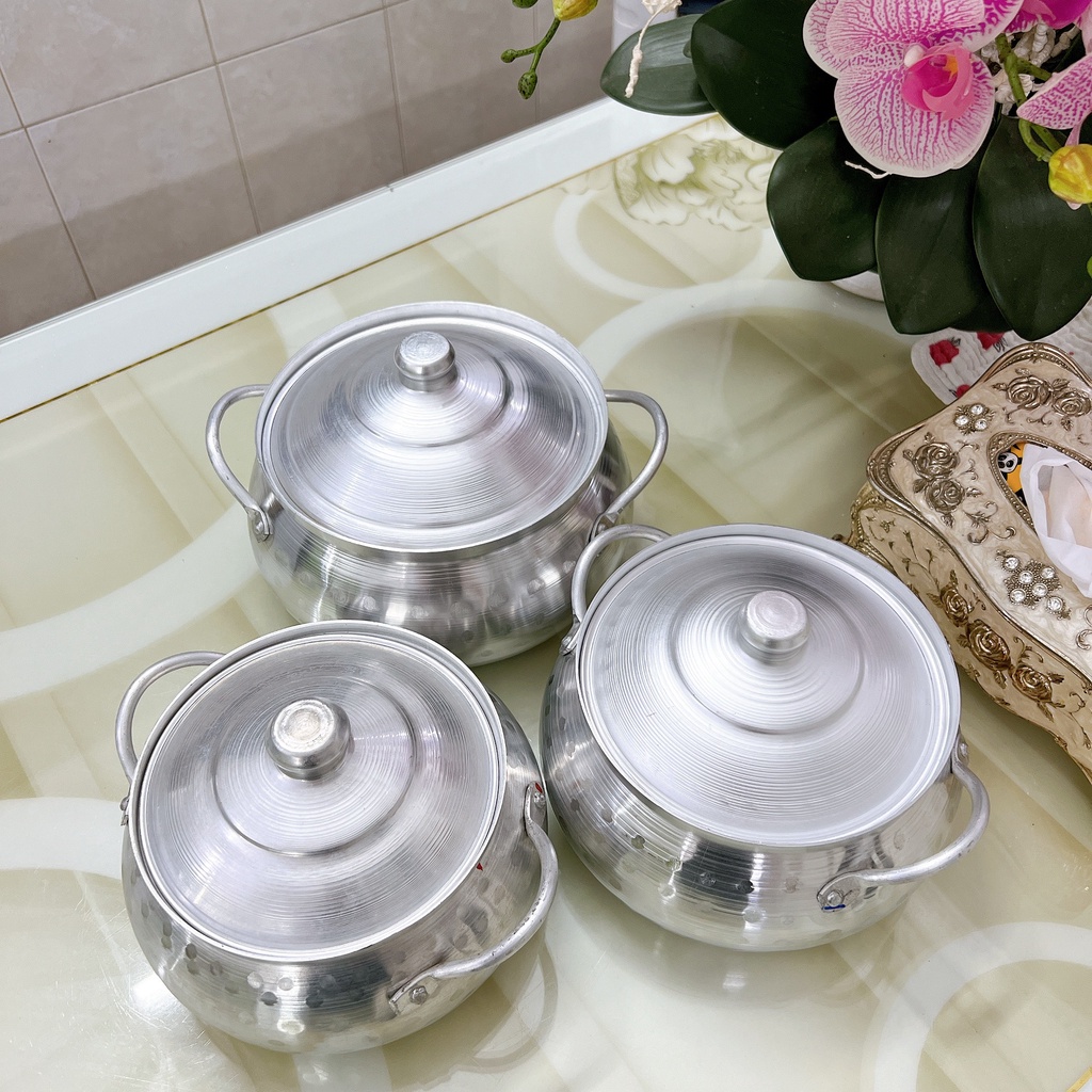 Nồi lẩu nhôm kiểu thái - Nồi lẩu nhôm dã ngoại,nấu cơm dùng cho bếp gas, bếp cồn tiện lợi