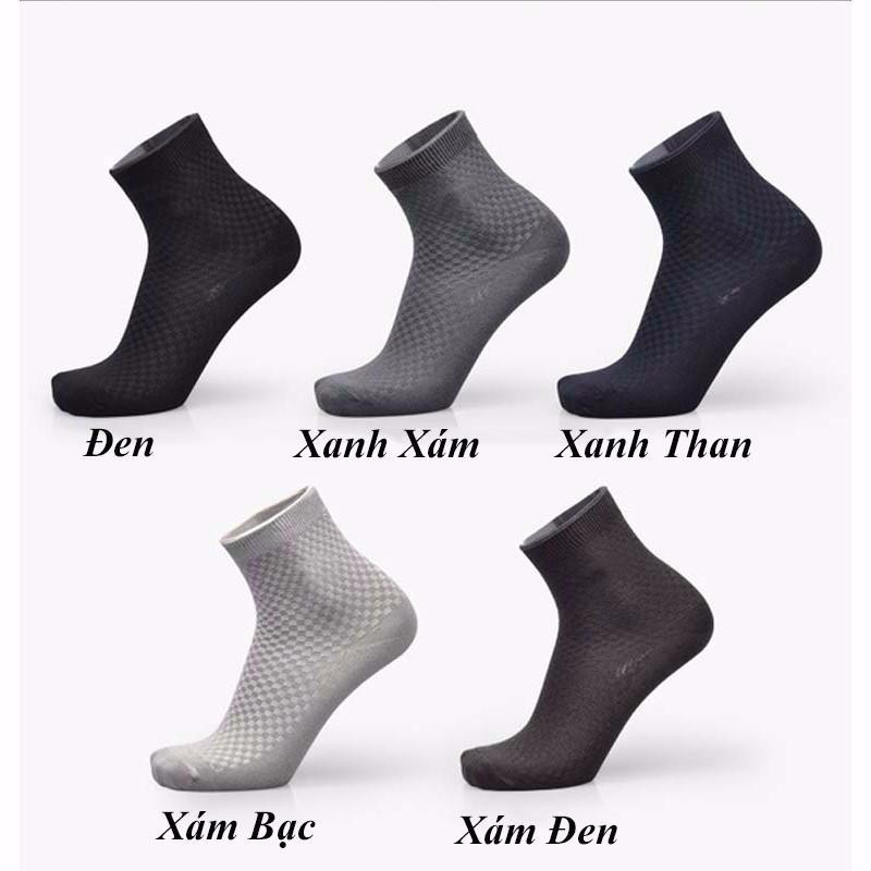 Vớ nam cao cổ Amuada tất nam dày dặn sợi tre thông thoáng cao cấp CT7
