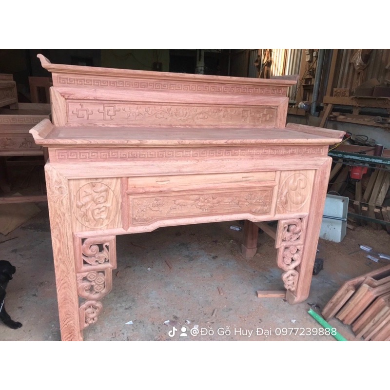 Án gian thờ gỗ mít chân 12cm