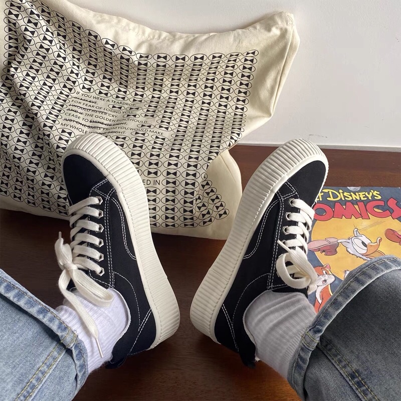 Giày vải đế độn 3 cm