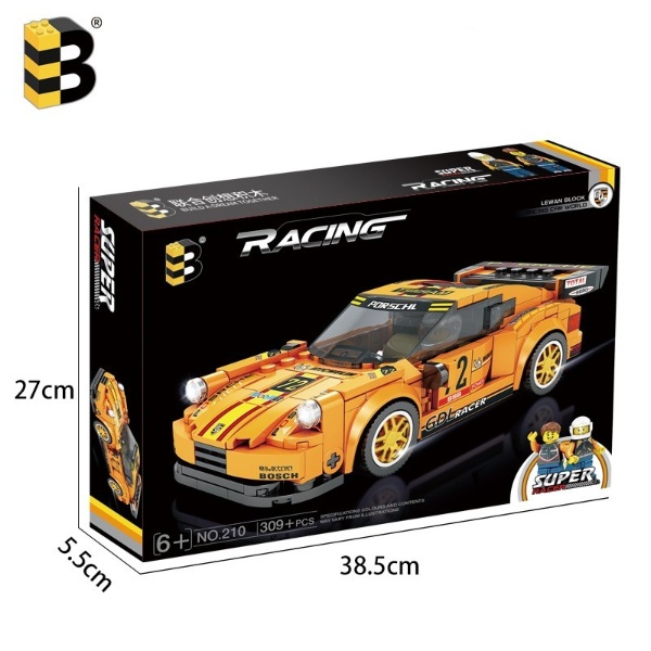 Đồ chơi lắp ráp mô hình ô tô siêu xe đua Porsche 309 chi tiết cho bé