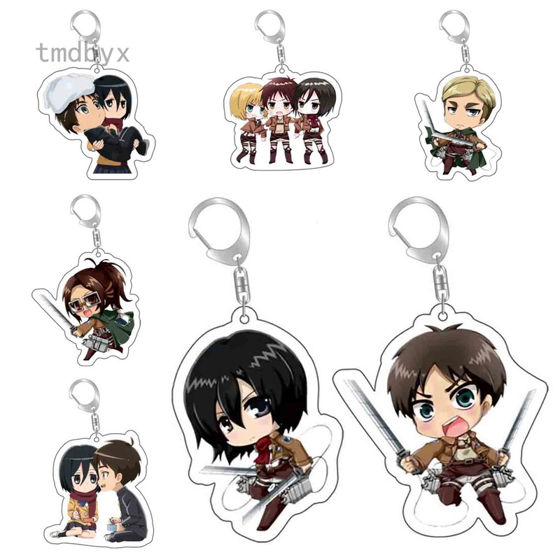 Tmdbyx Móc Khóa Nhựa Acrylic Họa Tiết Hoạt Hình Attack on Titan