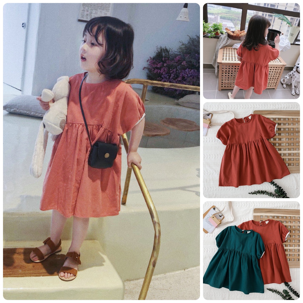 VT3 Size90-130 (9-25kg) Váy Đầm bé gái (Đầm vintage) Thời trang trẻ Em hàng quảng châu