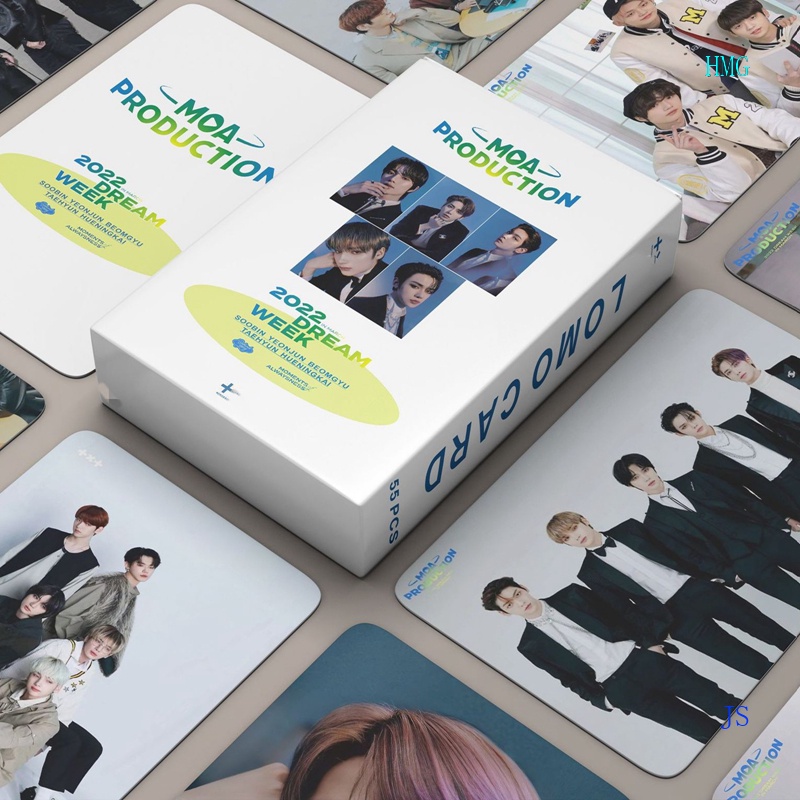 Hộp 55 Thẻ Ảnh Lomo Hình Ngôi Sao Hàn Quốc 2022 Kpop TXT Moma X Together in March