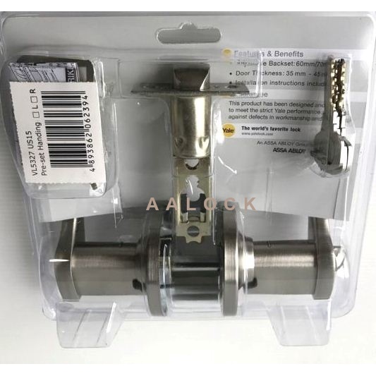 Khoá cửa tay gạt Yale VL5327 US15- loại khoá cửa gỗ cao cấp- NPP AALock
