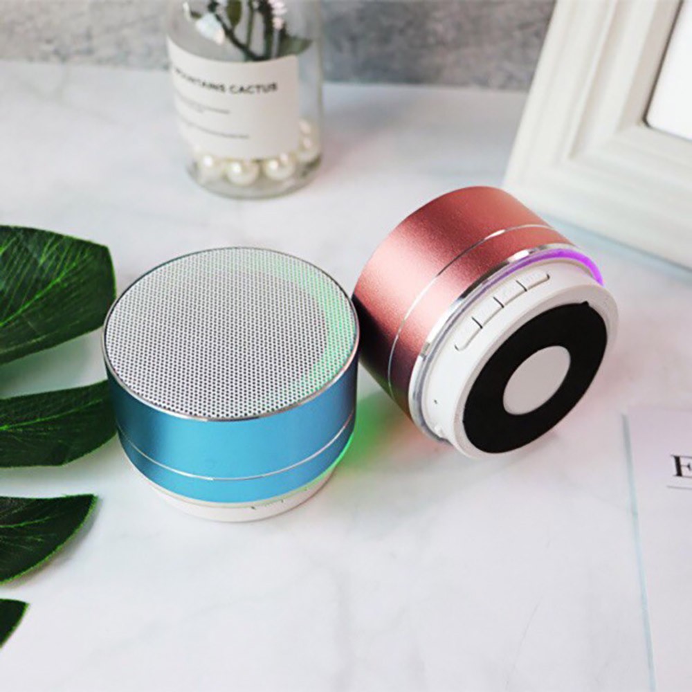 Loa bluetooth A10 mini vỏ nhôm có đèn LED