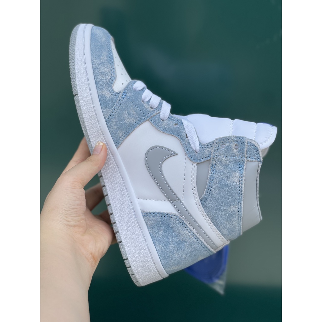 Giày Thể Thao Jordan Hyper Royal, Giày Nam Nữ Cổ Cao JD 1 Xanh Loang Full Box Bill NEW HOT 2022