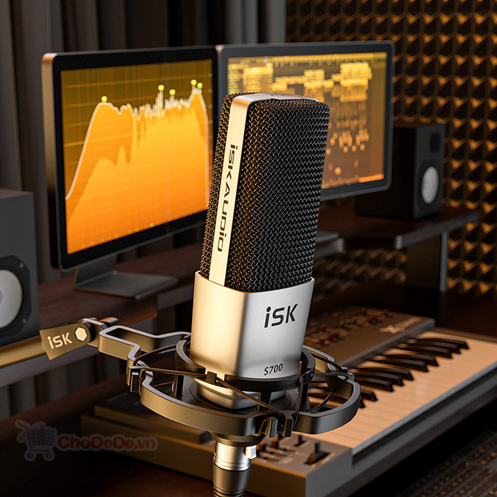 ISK S700 - Mic thu âm Cao Cấp sử dụng cho phòng thu, mic Livestream Bigo, Facebook, hát Karaoke trực tuyến