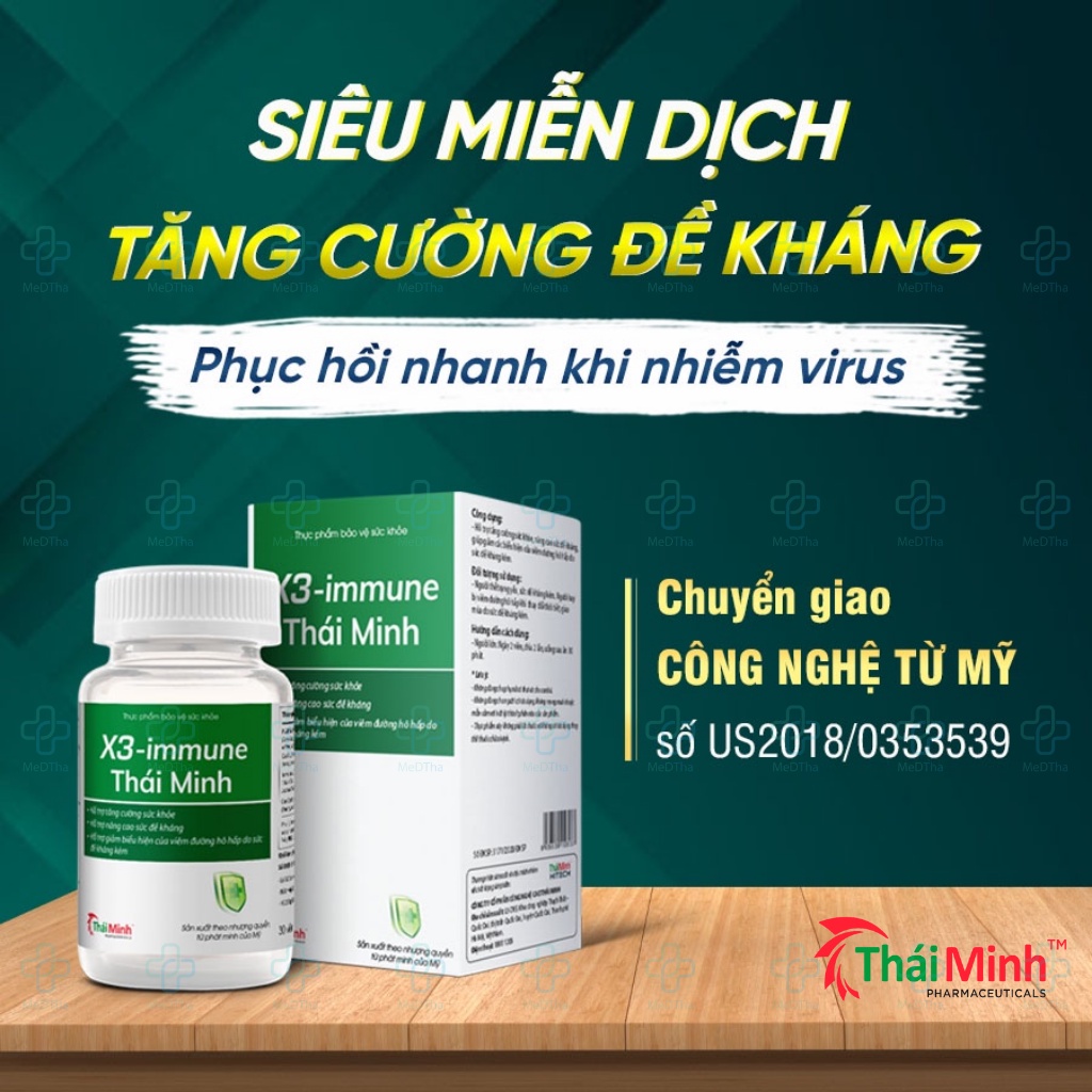 Xuyên Tâm Liên X3-Immune Thái Minh - Tăng đề kháng, tăng cường sức khỏe, phòng ngừa viêm đường hô hấp [Chính hãng]