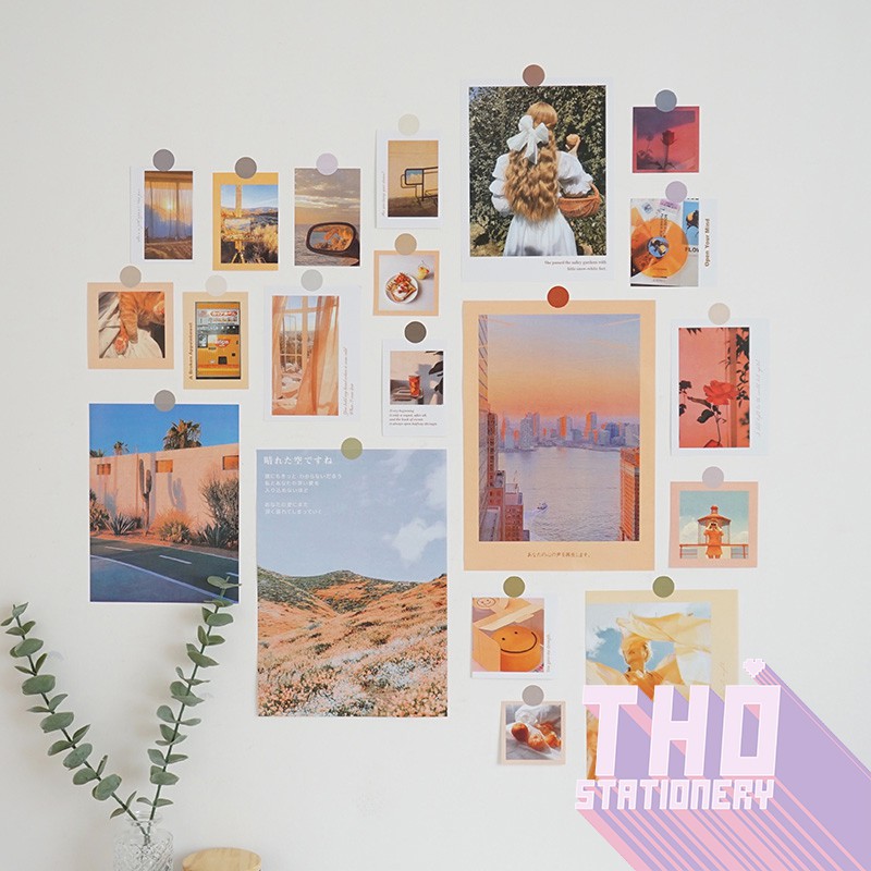 Ảnh trang trí poster dán tường decor vintage aesthetic postcard bưu thiếp tranh giấy treo phòng bàn học hàn quốc kpop