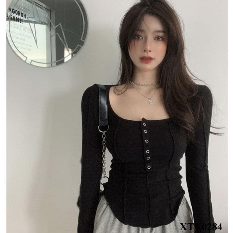 Áo thun chiết eo dáng ngon