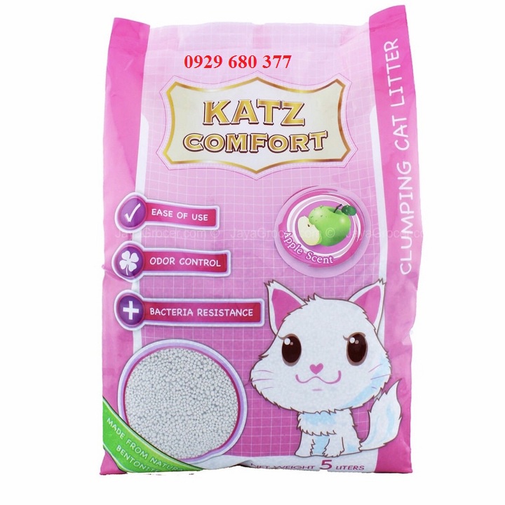 Cát Vệ Sinh Cho Mèo Hương Táo Và Cafe Katz Comfort Túi 5L