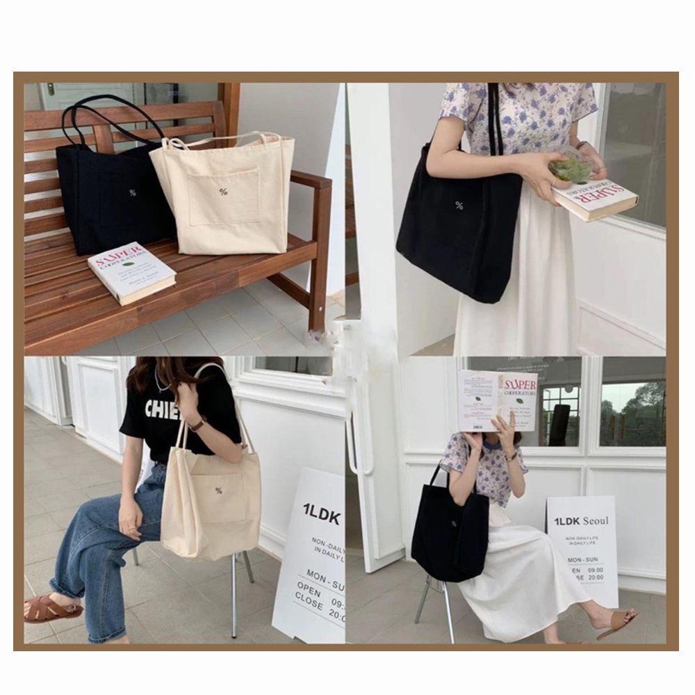 Túi vải Cỡ Lớn Thêu Họa Tiết Dễ Thương