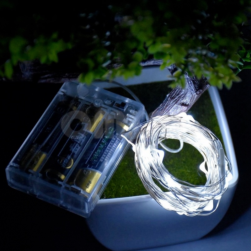 Dây Đèn LED 10M 3AA Pin Chống Nước Trang Trí Giáng Sinh