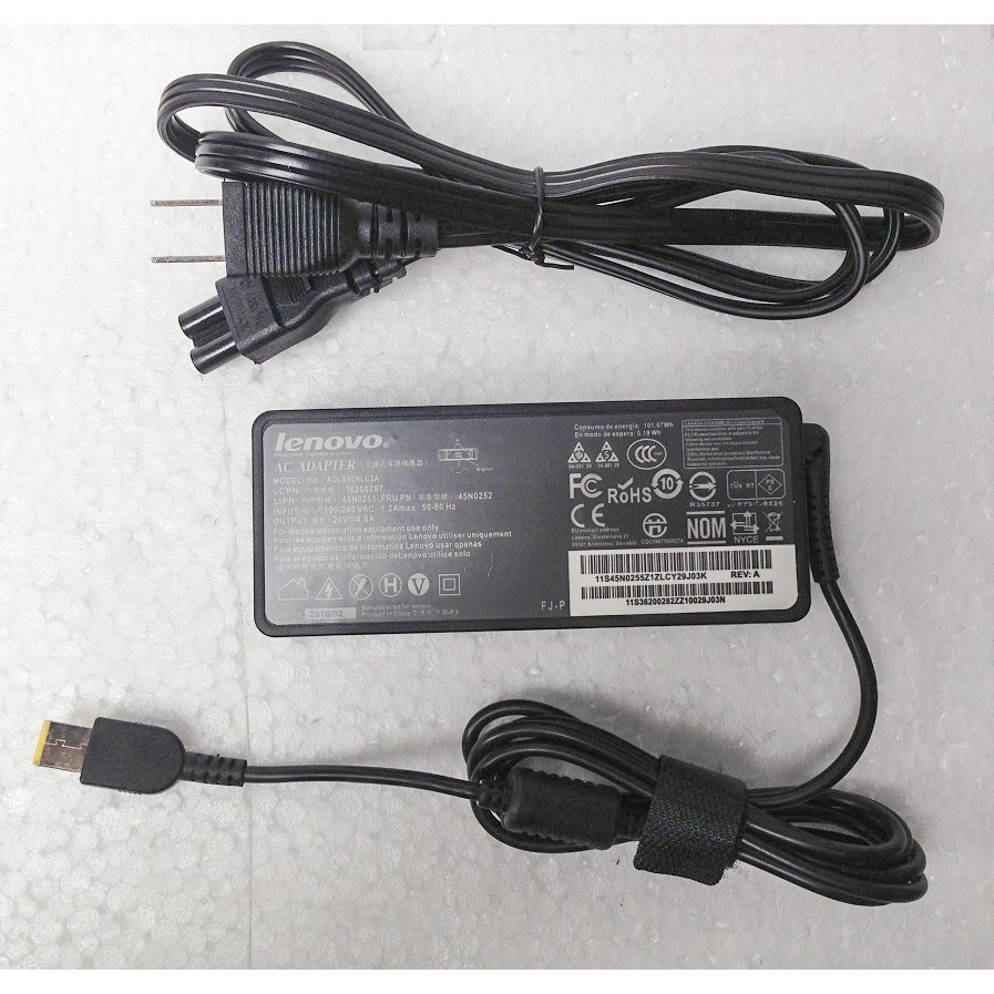 Adapter Sạc Laptop Lenovo 20V 3.25A Đầu Chữ Nhật (Giống USB) - GrabExpress Tp.HCM