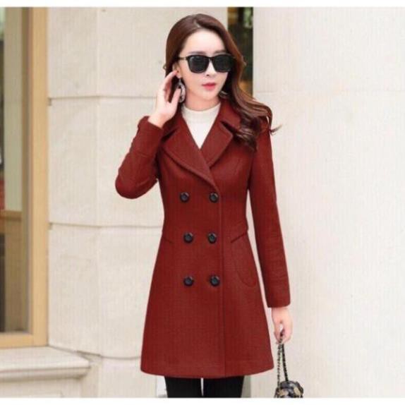 Áo Khoác Dạ Dài 6 Nút Kèm Đai , Áo Dạ Dáng Dài Túi Xéo 2 Lớp Dày Dặn Hàng Quảng Châu Cao | BigBuy360 - bigbuy360.vn