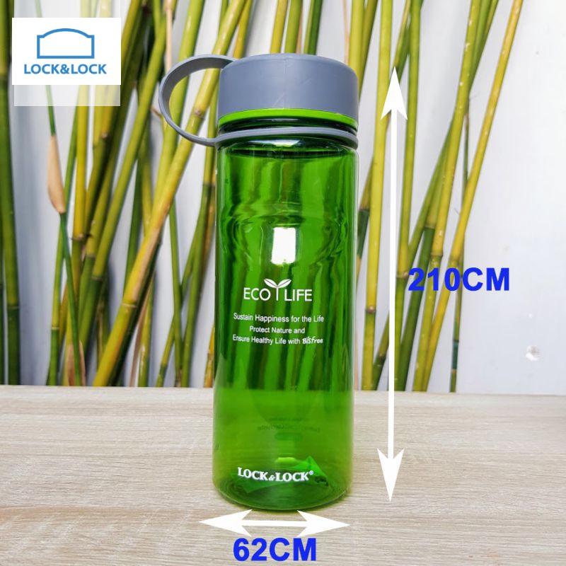 Bình đựng nước thể thao nhựa Tritan Lock&amp;Lock Eco Life dung tích 650ml ABF603 có quai xách