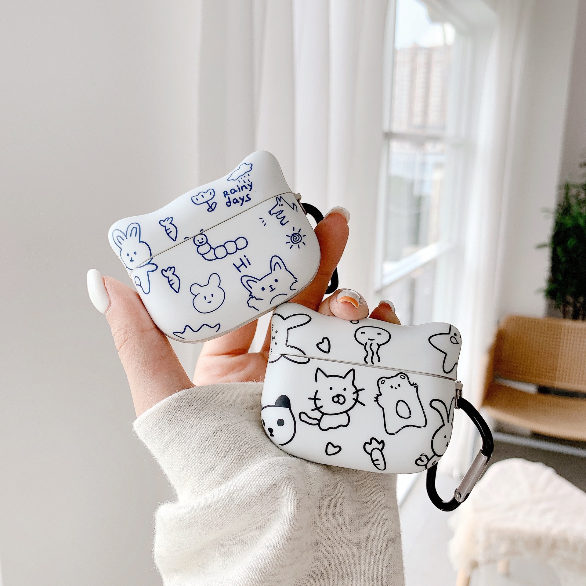 Ốp Bảo Vệ Hộp Đựng Tai Nghe Airpods 1 / 2 Hình Mèo Con Xinh Xắn | BigBuy360 - bigbuy360.vn