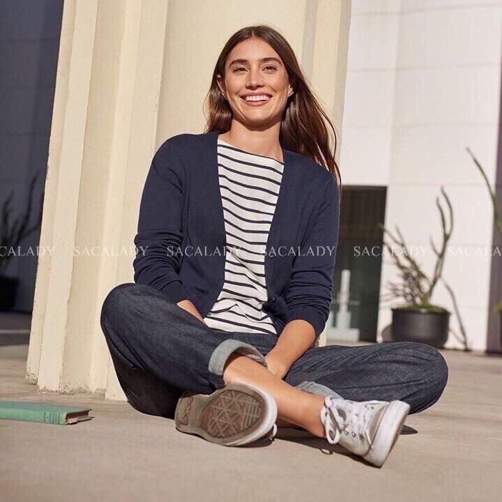 Quần Jeans Nữ U N Q Nữ Lỗi Sợi Xanh Đen - 0432