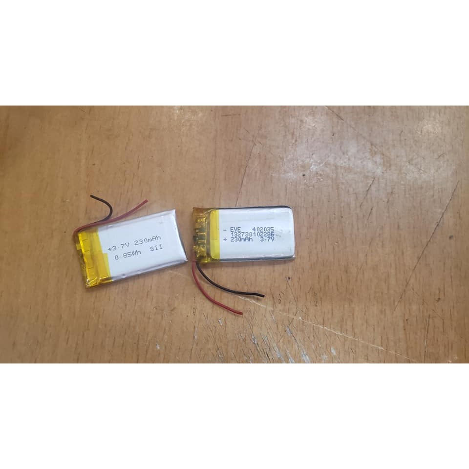 Pin lipo 3.7V 230mah mã pin 402035