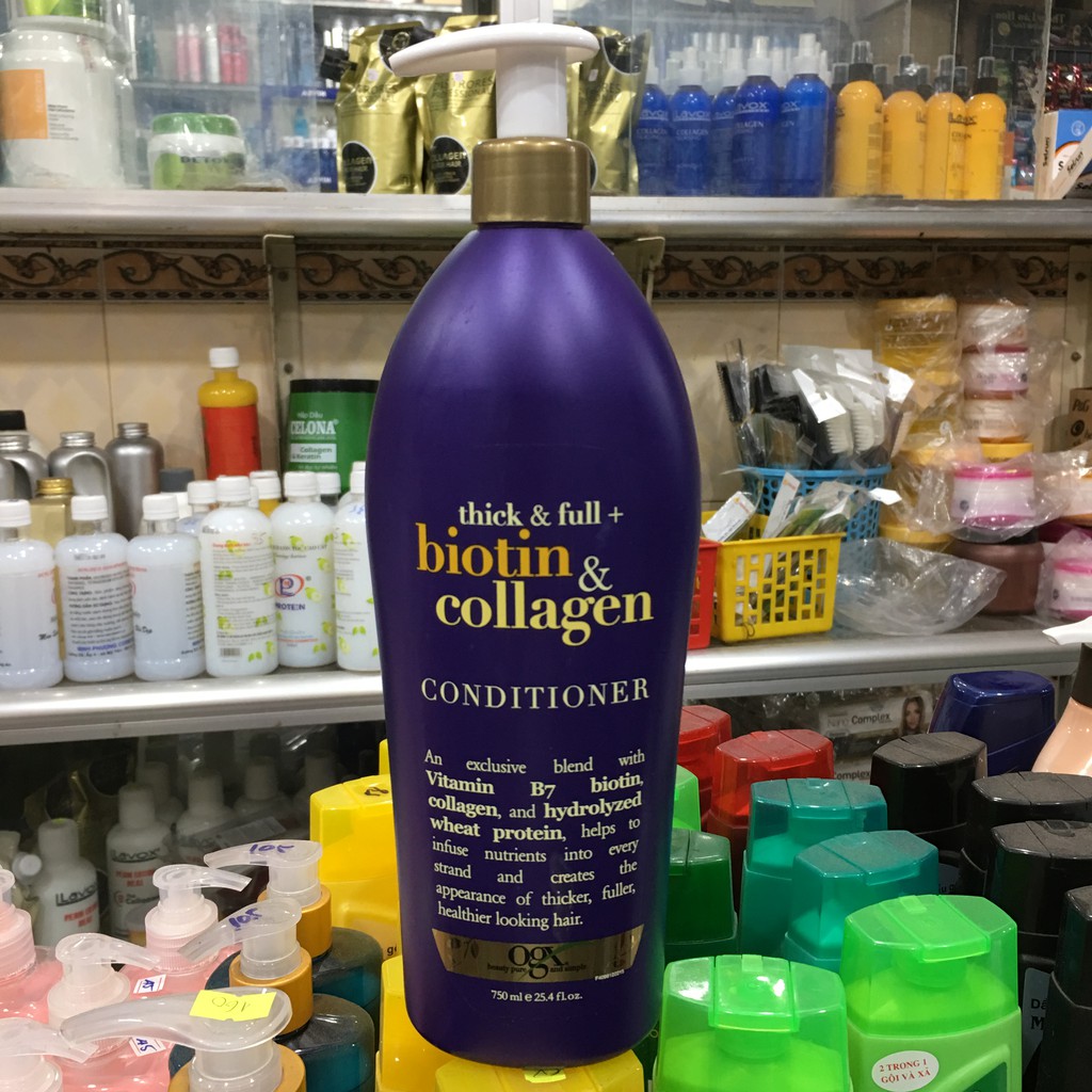 Dầu xả Chống Rụng Tóc Biotin &amp; Collagen Thick &amp; Full 750ml