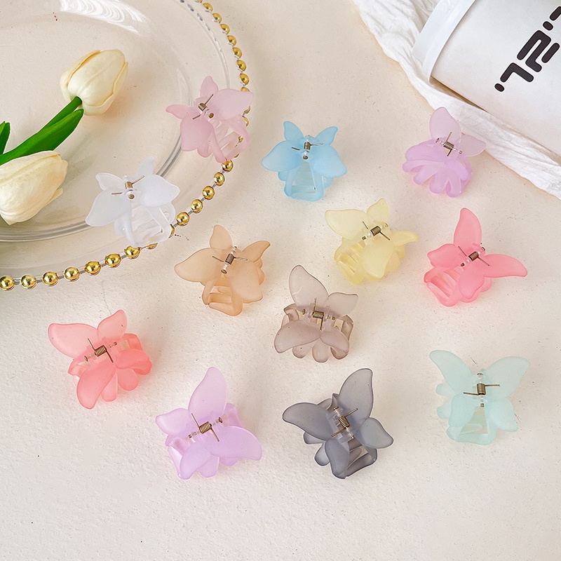 Kẹp Tóc Hình Bướm Trong Suốt Phong Cách Hàn Quốc Dễ Thương