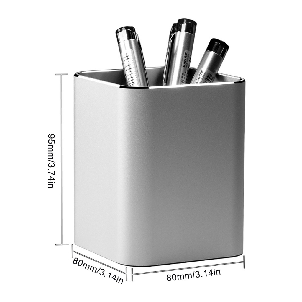 Hộp đựng bút bằng kim loại nhôm hình vuông siêu bền tiện lợi