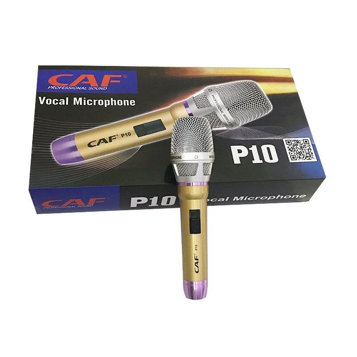 Micro karaoke Có Dây CAF P10, Micro Hát Karaoke Gia Đình Chất Lượng Tốt Hay Tay Cầm Chống Xước. Bảo Hành 12 Tháng.