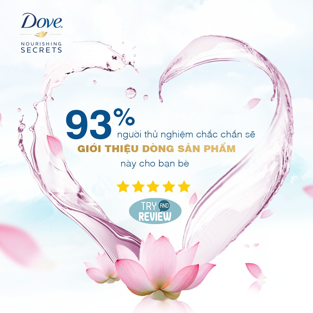 [HB GIFT] Kem xả Dove Óng mềm tự nhiên 335gr