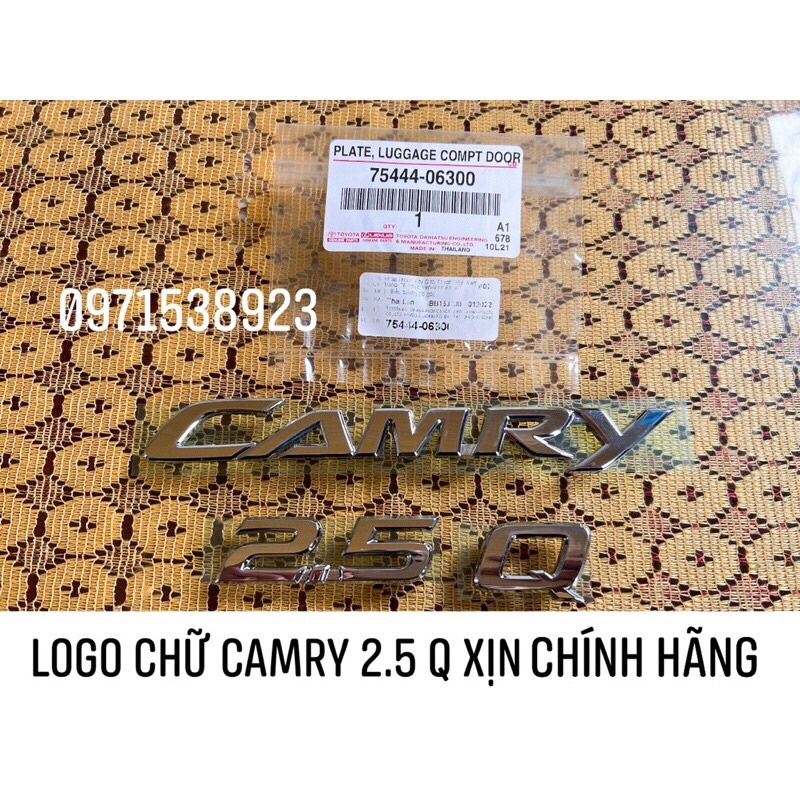 TRỌN BỘ LOGO CHỮ NỔI CAMRY 2.5 Q HÀNG XỊN CHÍNH HÃNG DÁN XE TOYOTA