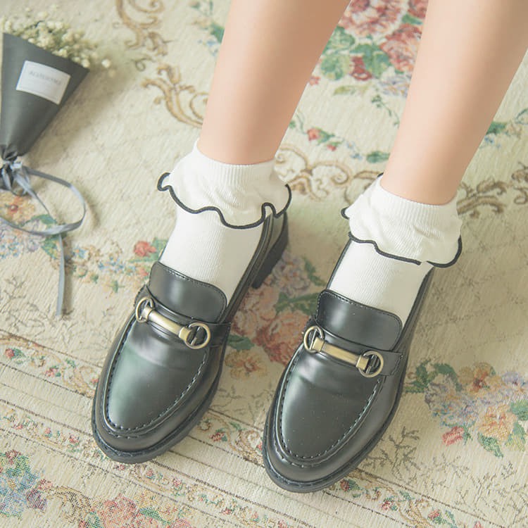 Tất nhún lolita cổ bèo vintage xuất Nhật
