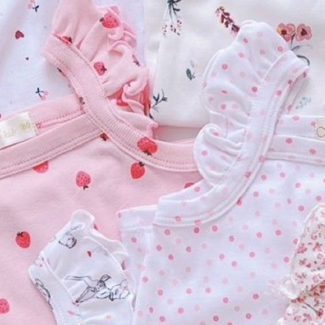 Đồ bộ 2 dây bozip cánh tiên thoáng mát mùa hè cho bé gái 1 2 3 4 tuổi mintsclset Mint's Closet - DB8069