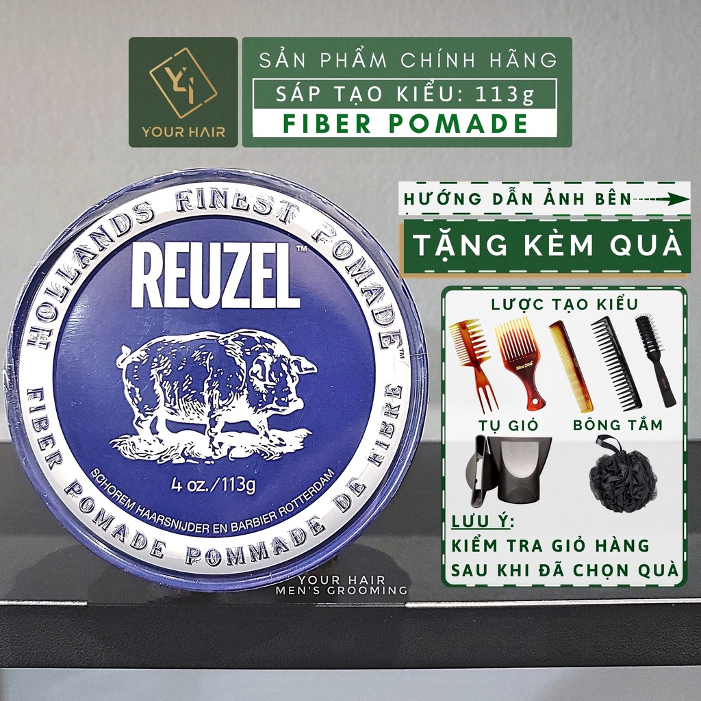 Sáp tạo kiểu Reuzel Fiber Pomade - 113g